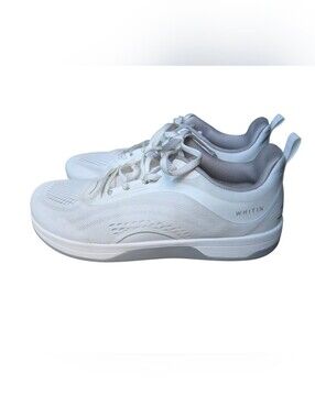Whitin Womens White Wide Toe Box Zero Drop Barefoot Shoes Sneakers Sz 41 9.5/10